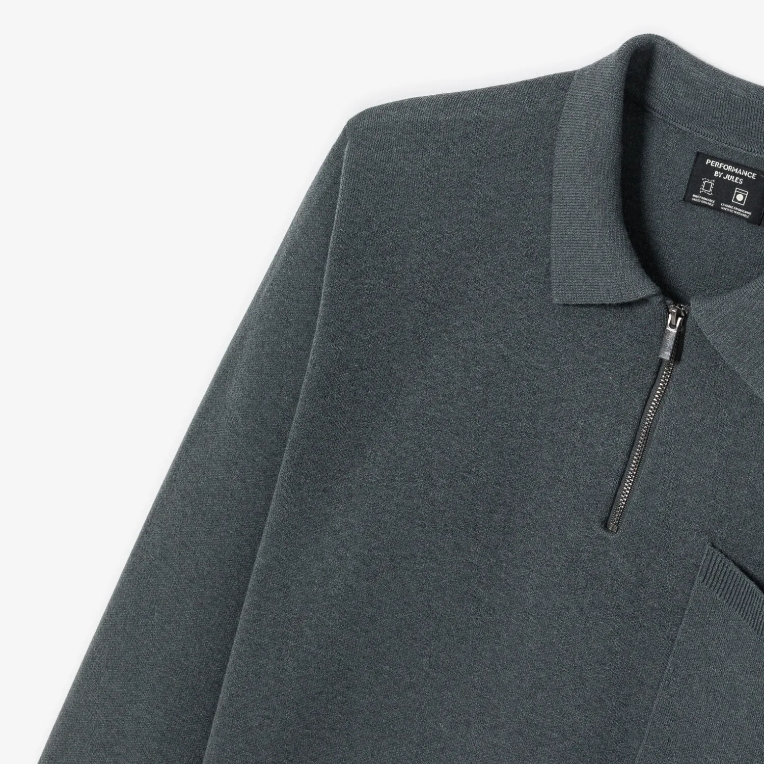 Jules Polo en maille zippé Performance by- Pull