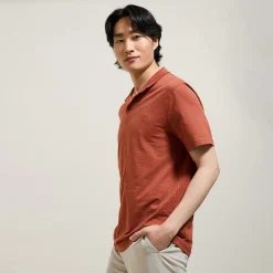 Jules Polo manches courtes broderie poitrine col requin- Polo