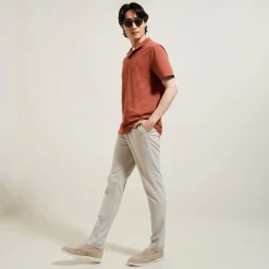 Jules Polo manches courtes broderie poitrine col requin- Polo