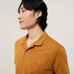 Jules Polo manches courtes broderie poitrine col requin- Polo