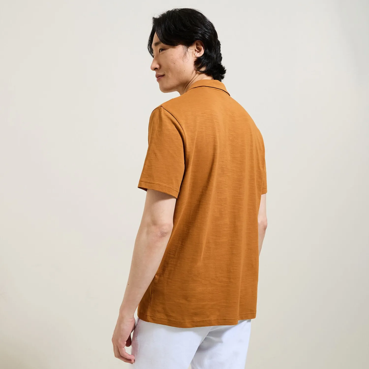 Jules Polo manches courtes broderie poitrine col requin- Polo