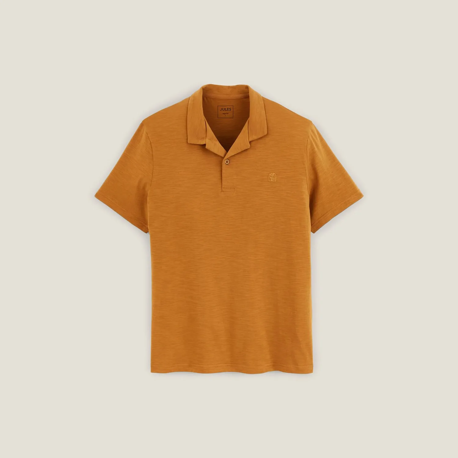 Jules Polo manches courtes broderie poitrine col requin- Polo