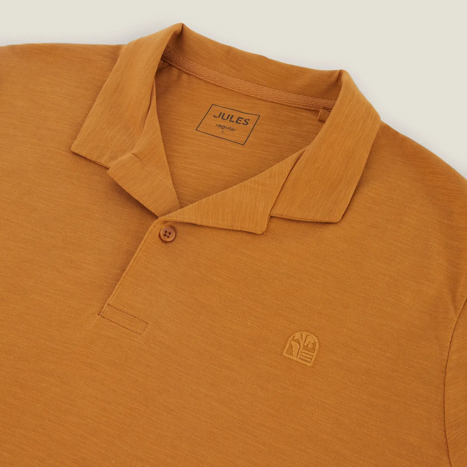 Jules Polo manches courtes broderie poitrine col requin- Polo