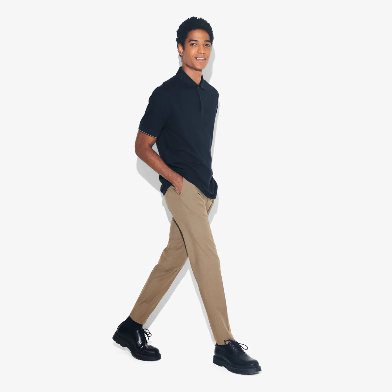 Jules Polo manches courtes chevron col italien- Polo