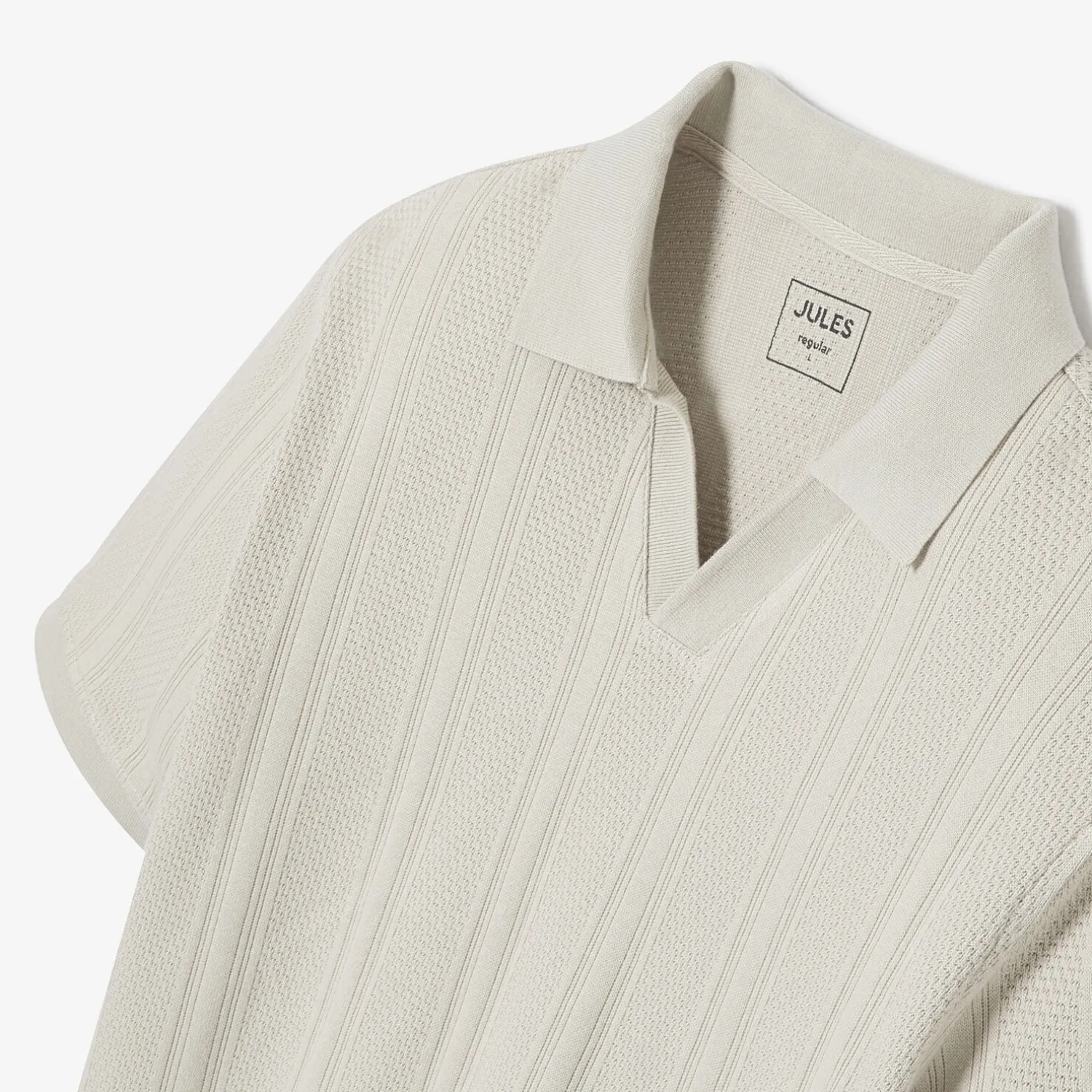 Jules Polo manches courtes col resort à lignes- Polo