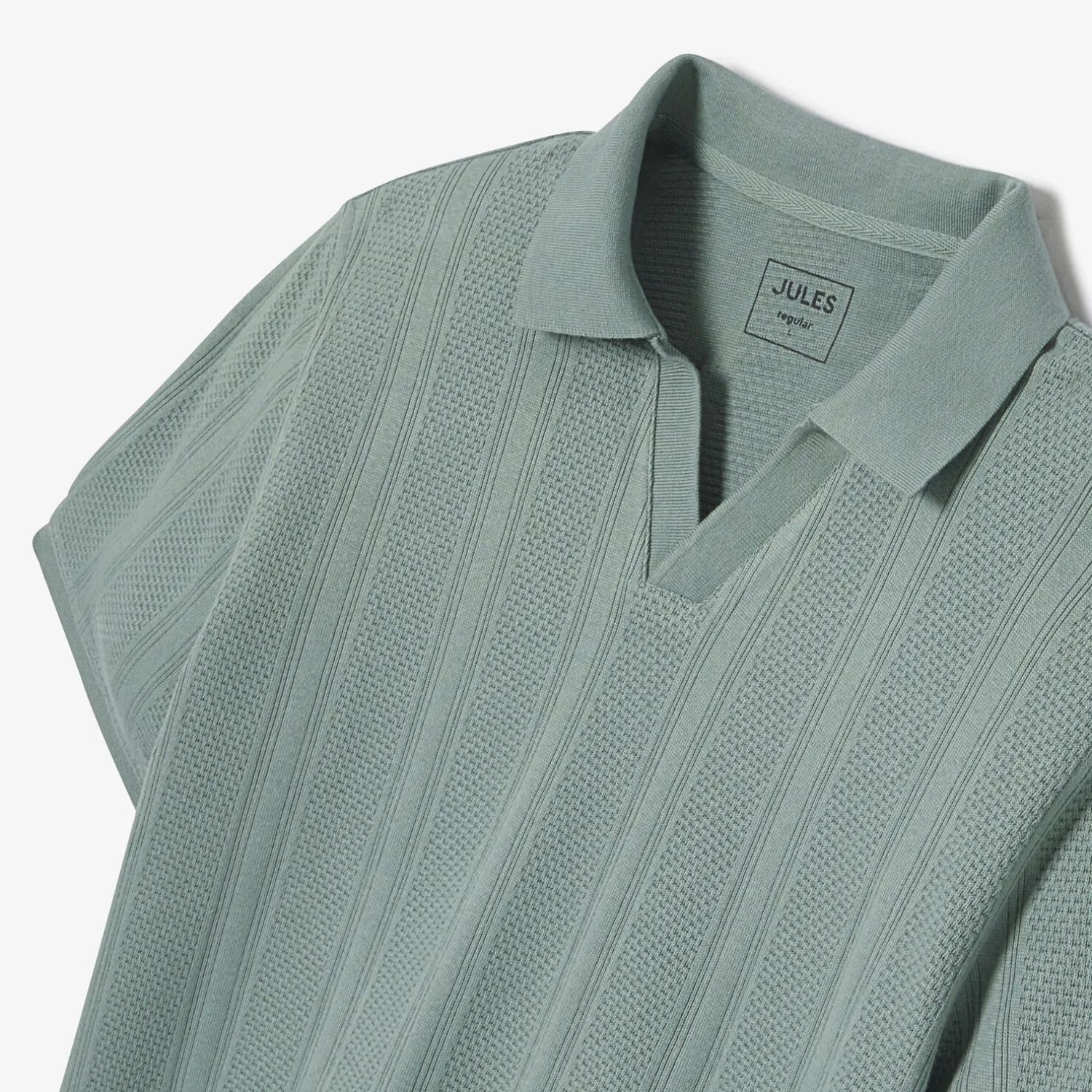 Jules Polo manches courtes col resort à lignes- Polo