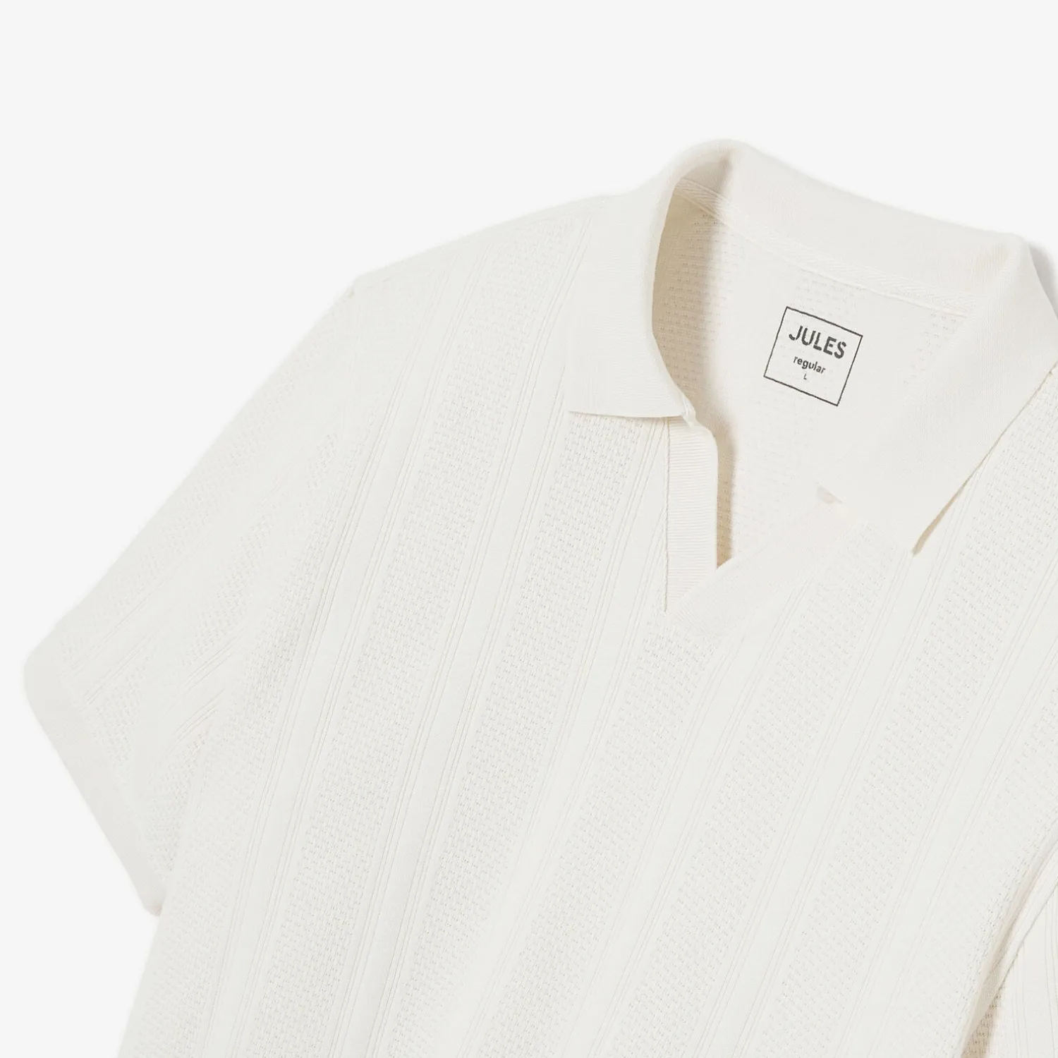 Jules Polo manches courtes col resort à lignes- Polo