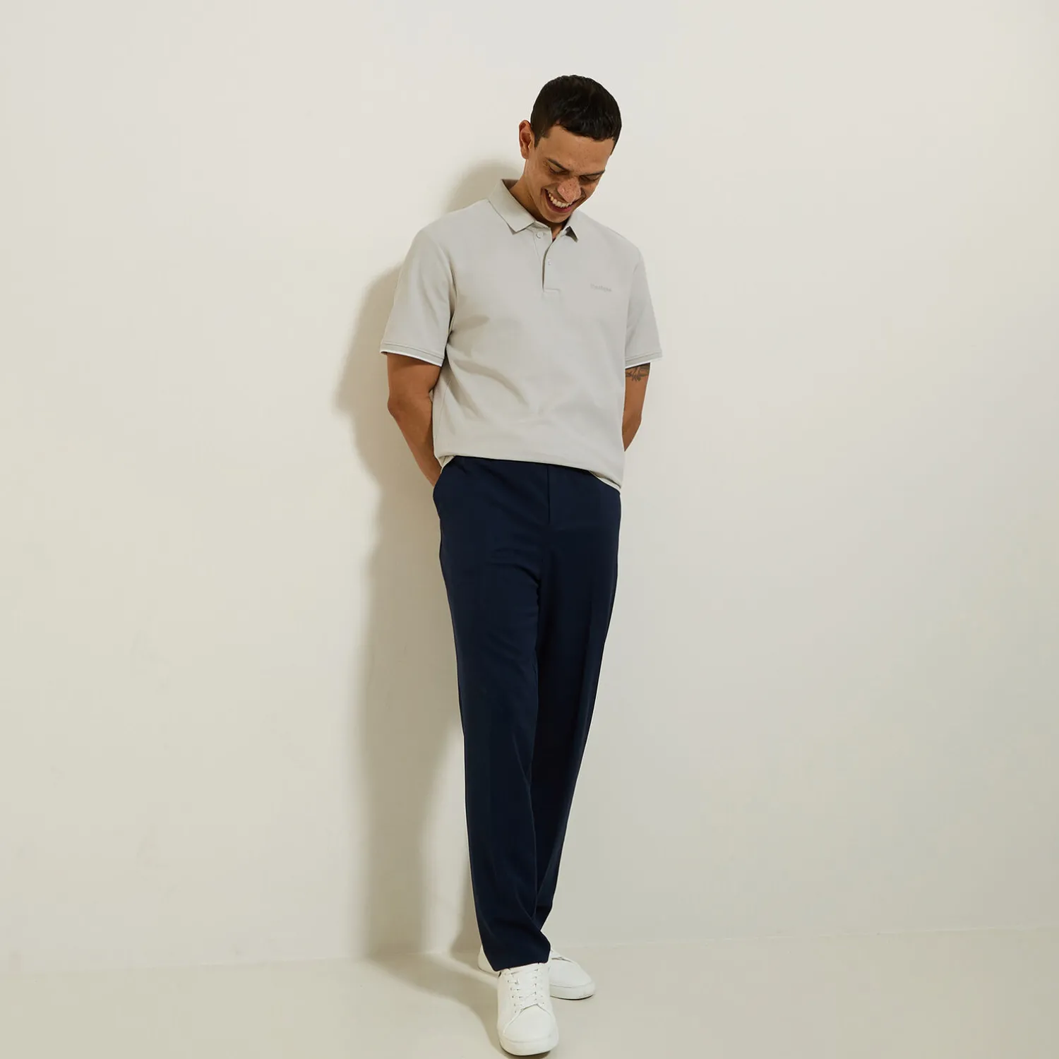 Jules Polo manches courtes fantaisie poitrine double col- Polo