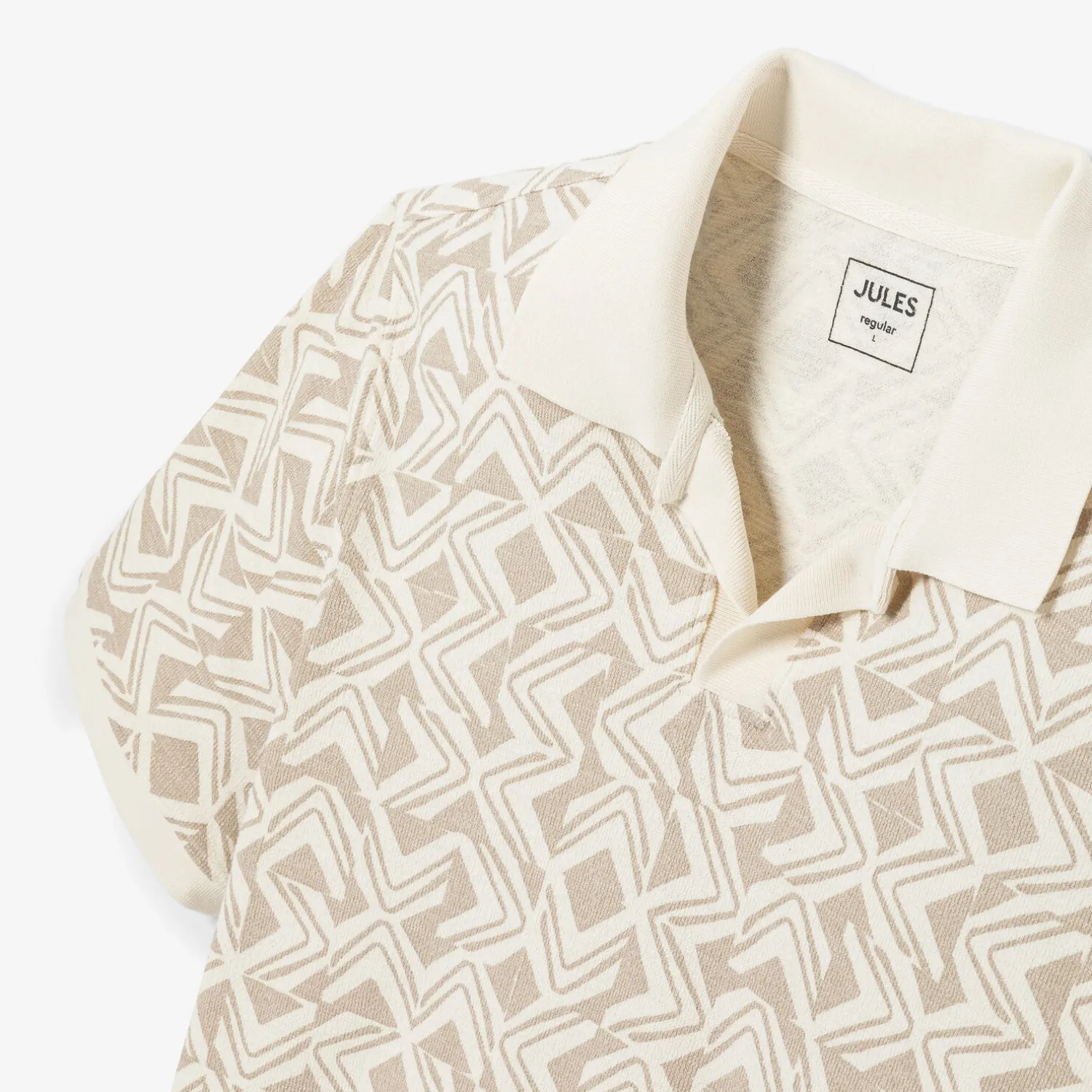 Jules Polo manches courtes imprimé col resort- Polo