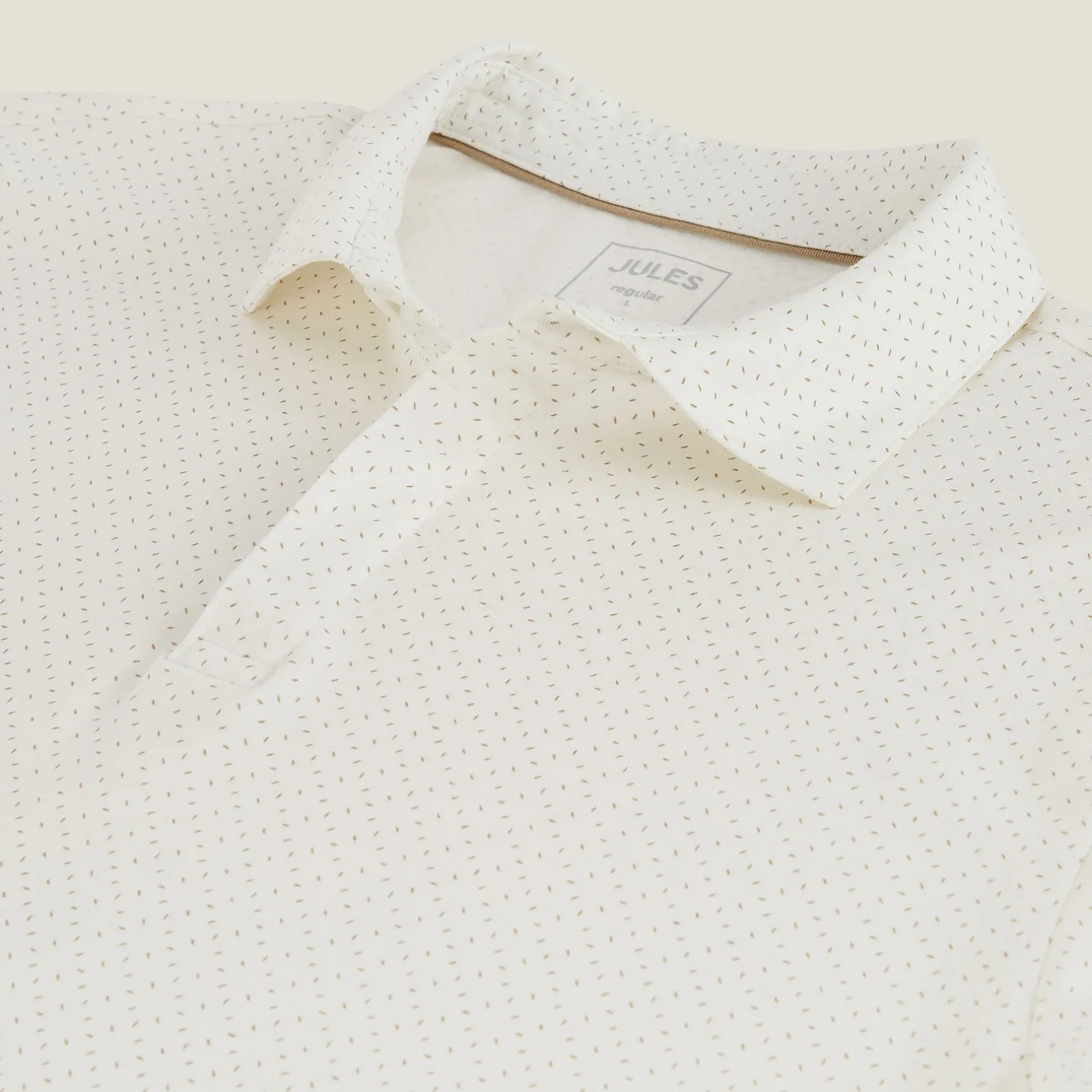 Jules Polo manches courtes imprimé col italien jersey- Polo