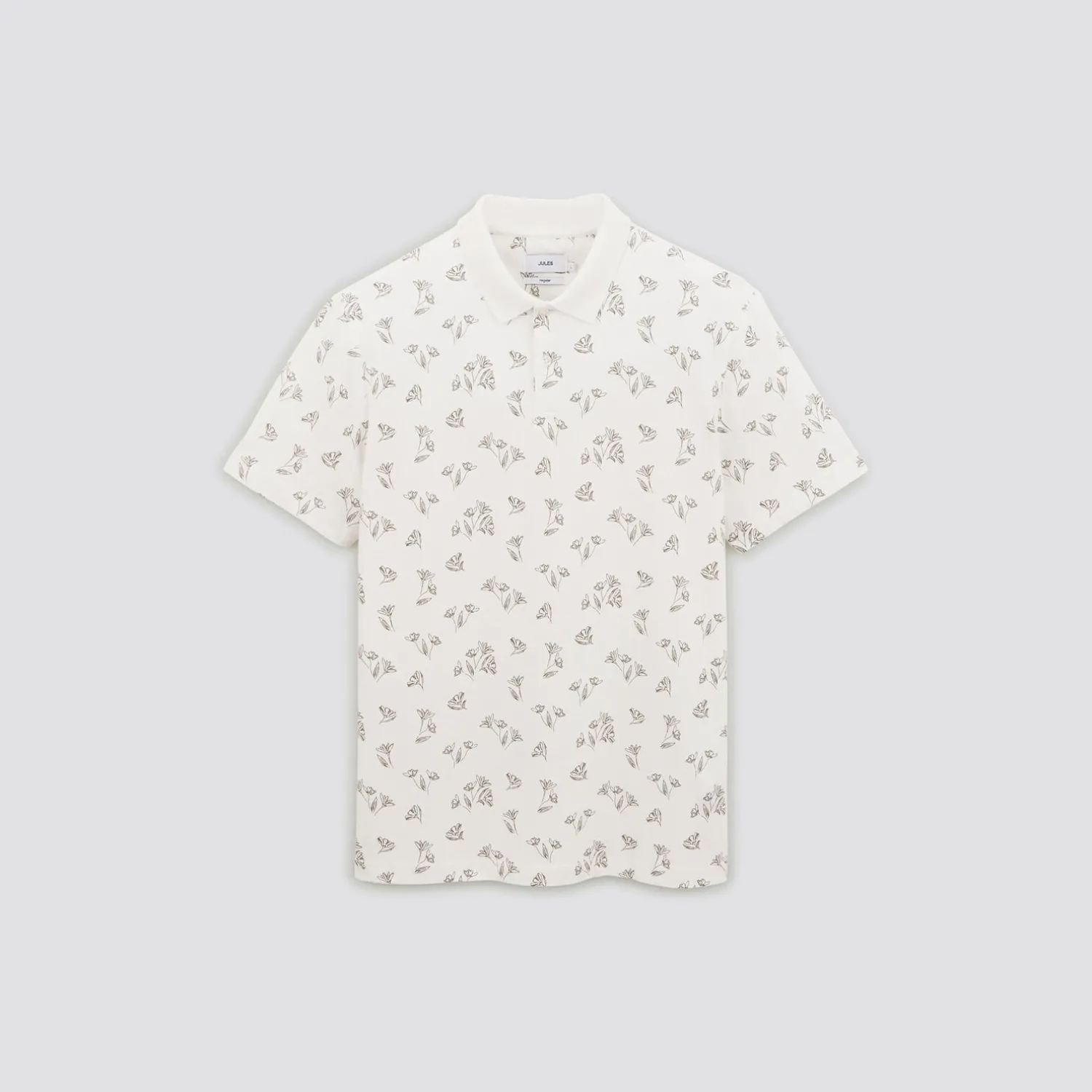 Jules Polo manches courtes imprimé en jersey- Polo