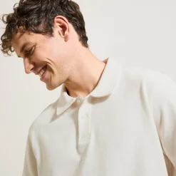 Jules Polo manches courtes relax uni texturé- Smart Casual|Polo