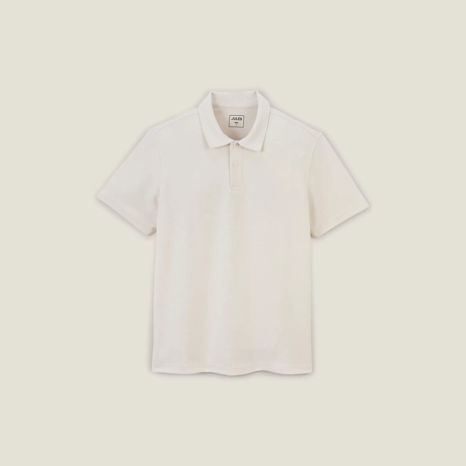 Jules Polo manches courtes relax uni texturé- Smart Casual|Polo