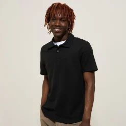 Jules Polo manches courtes relax uni texturé- Smart Casual|Polo