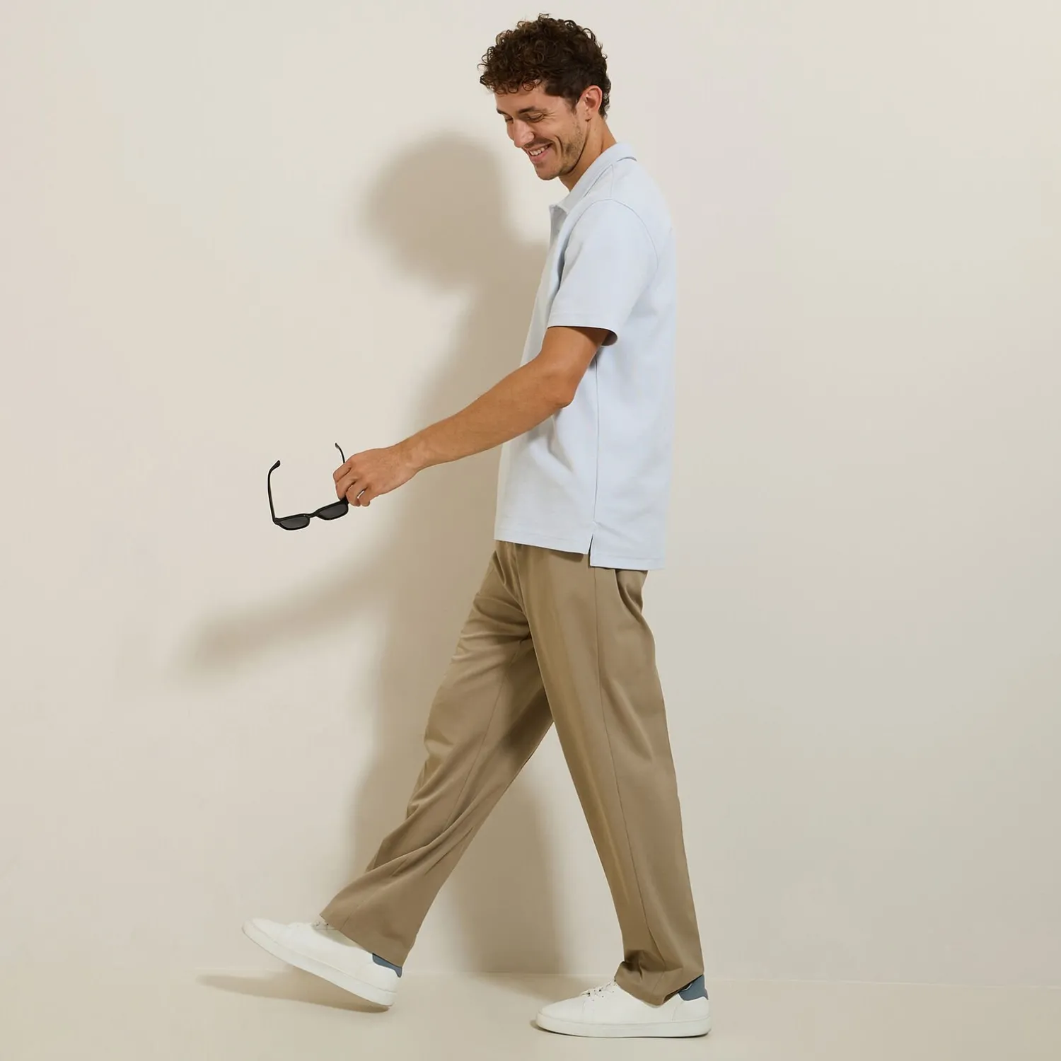 Jules Polo manches courtes relax uni texturé- Smart Casual|Polo