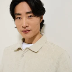 Jules Polo manches courtes relax uni matière éponge- Smart Casual|Polo