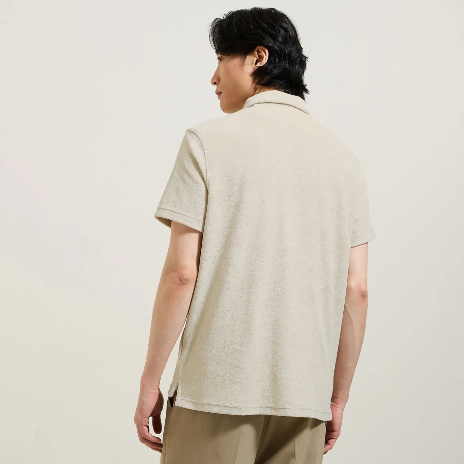 Jules Polo manches courtes relax uni matière éponge- Smart Casual|Polo