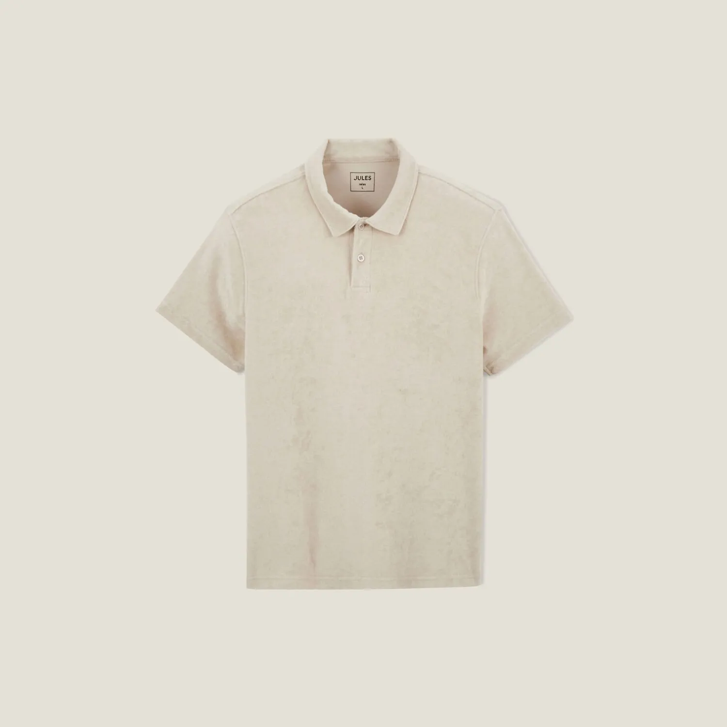 Jules Polo manches courtes relax uni matière éponge- Smart Casual|Polo