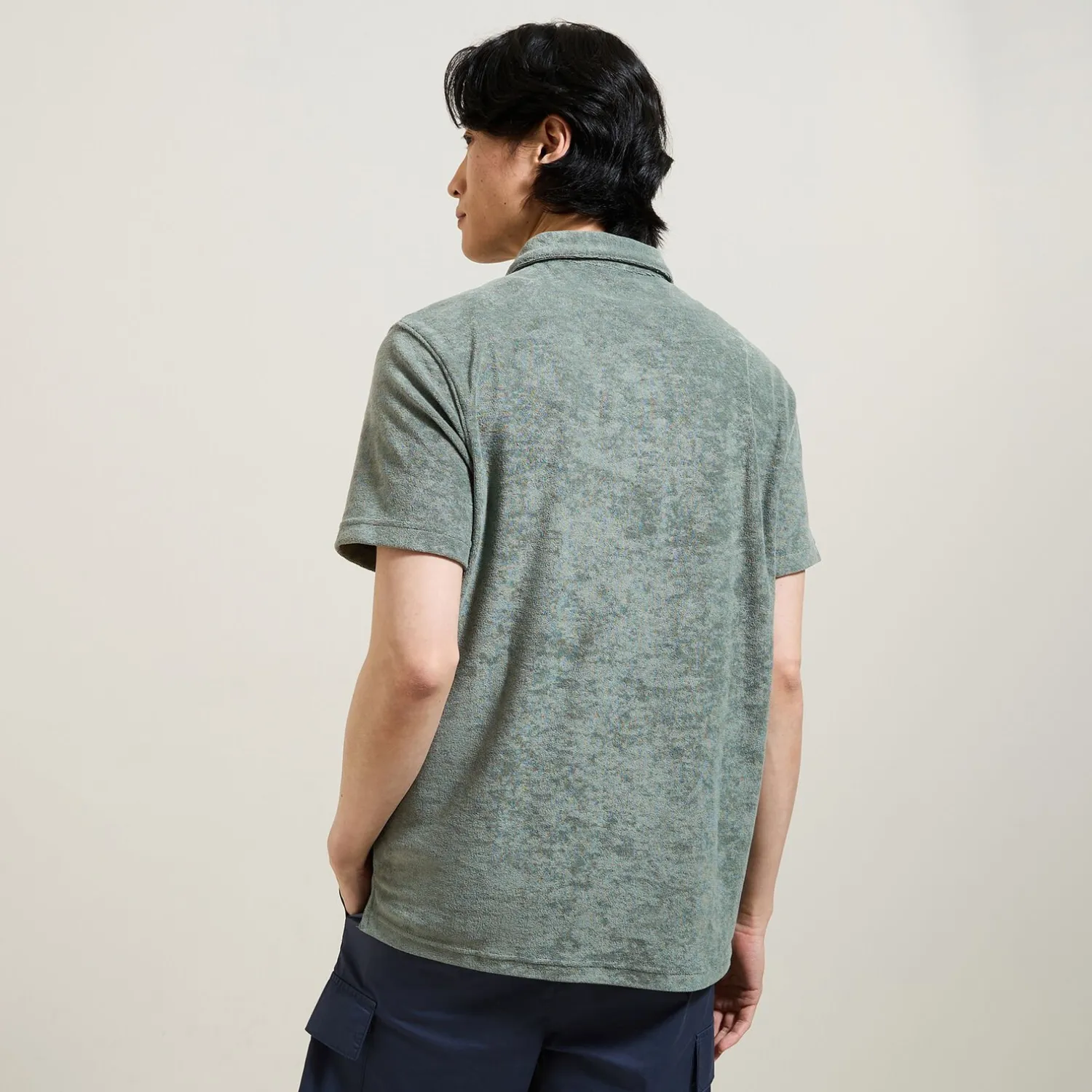 Jules Polo manches courtes relax uni matière éponge- Smart Casual|Polo