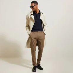 Jules Polo manches courtes slim uni col italien- Smart Casual|Polo