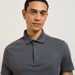 Jules Polo manches courtes slim uni col italien- Smart Casual|Polo