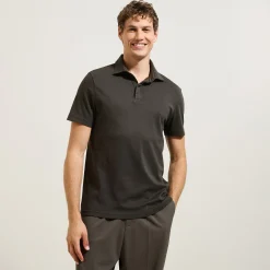Jules Polo manches courtes slim uni col italien- Smart Casual|Polo