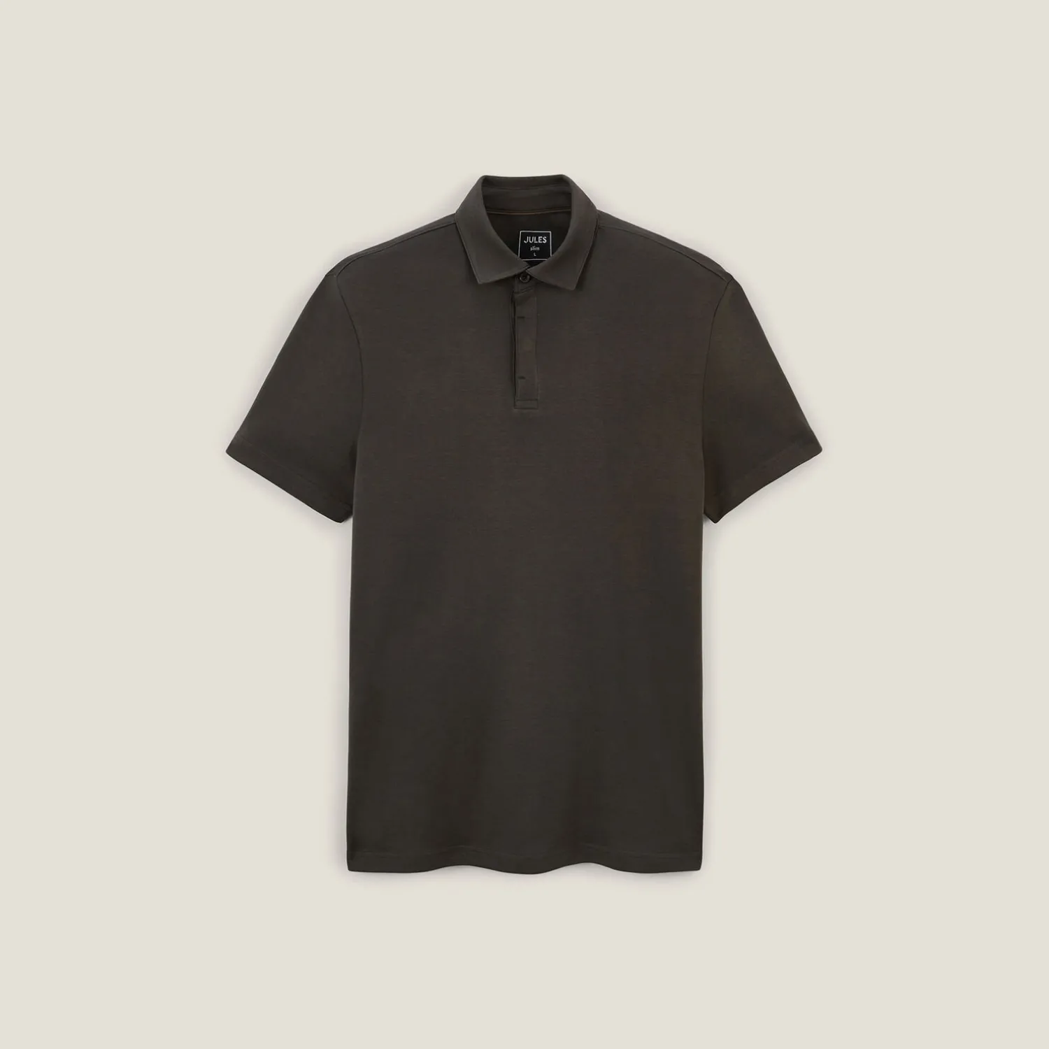 Jules Polo manches courtes slim uni col italien- Smart Casual|Polo