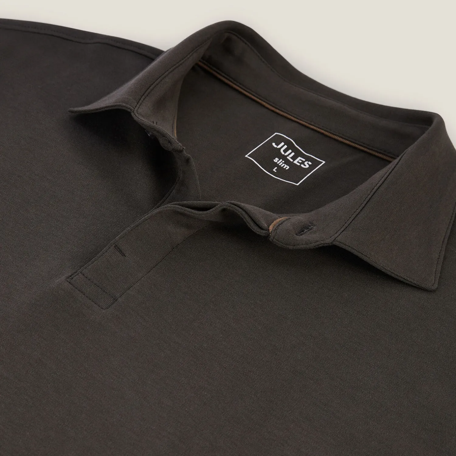 Jules Polo manches courtes slim uni col italien- Smart Casual|Polo