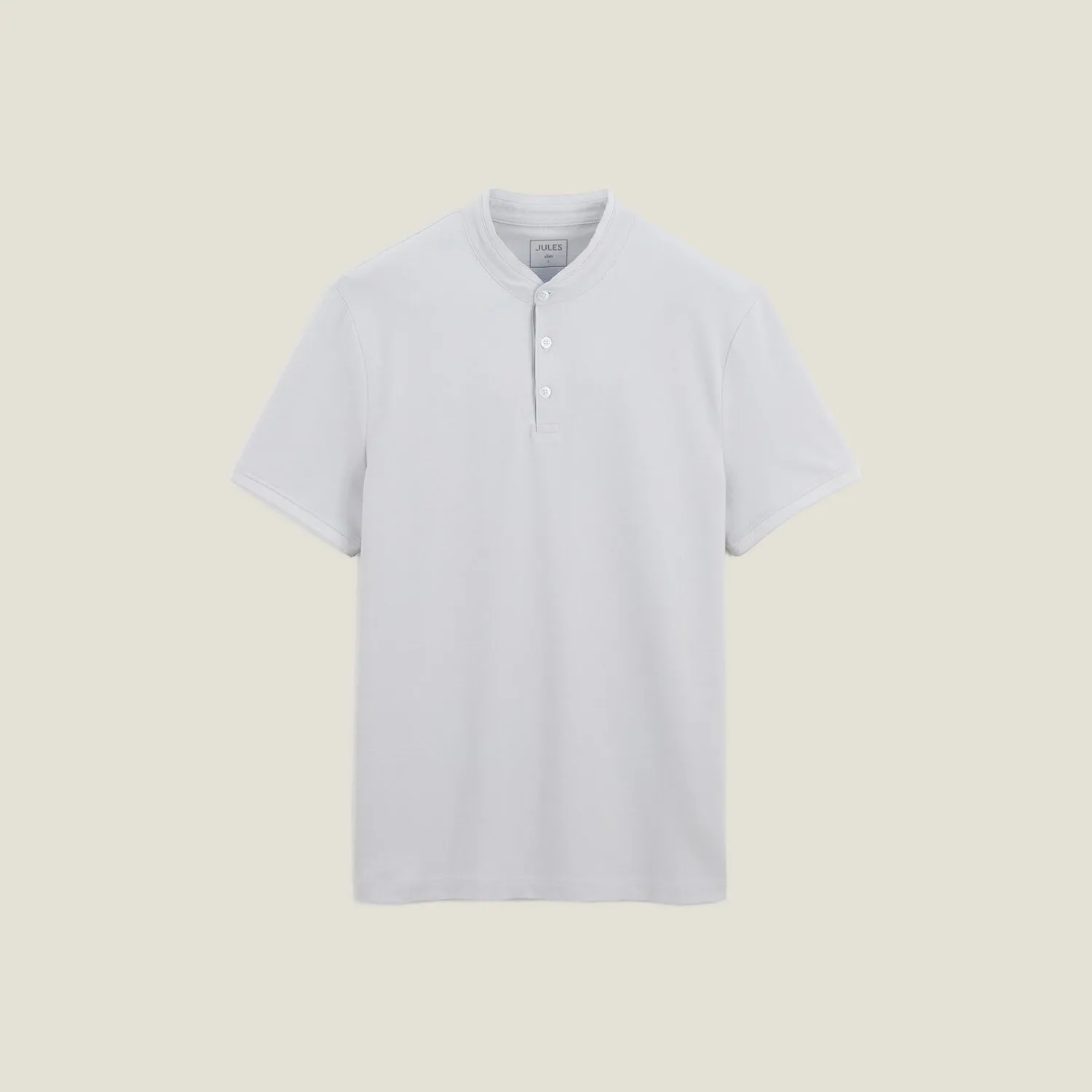 Jules Polo manches courtes slim uni col mao piqué- Polo