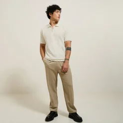 Jules Polo manches courtes texturé col zippé- Smart Casual|Polo