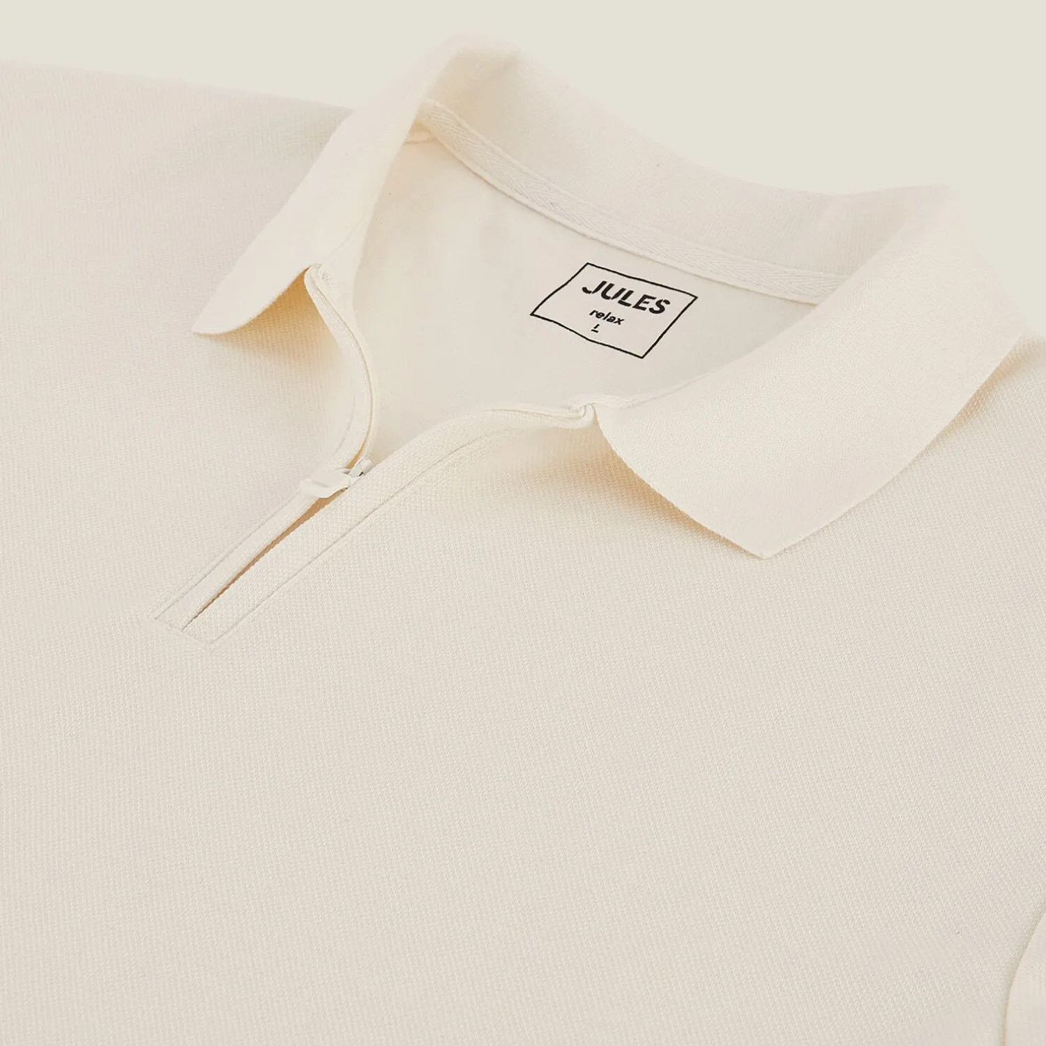 Jules Polo manches courtes texturé col zippé- Smart Casual|Polo