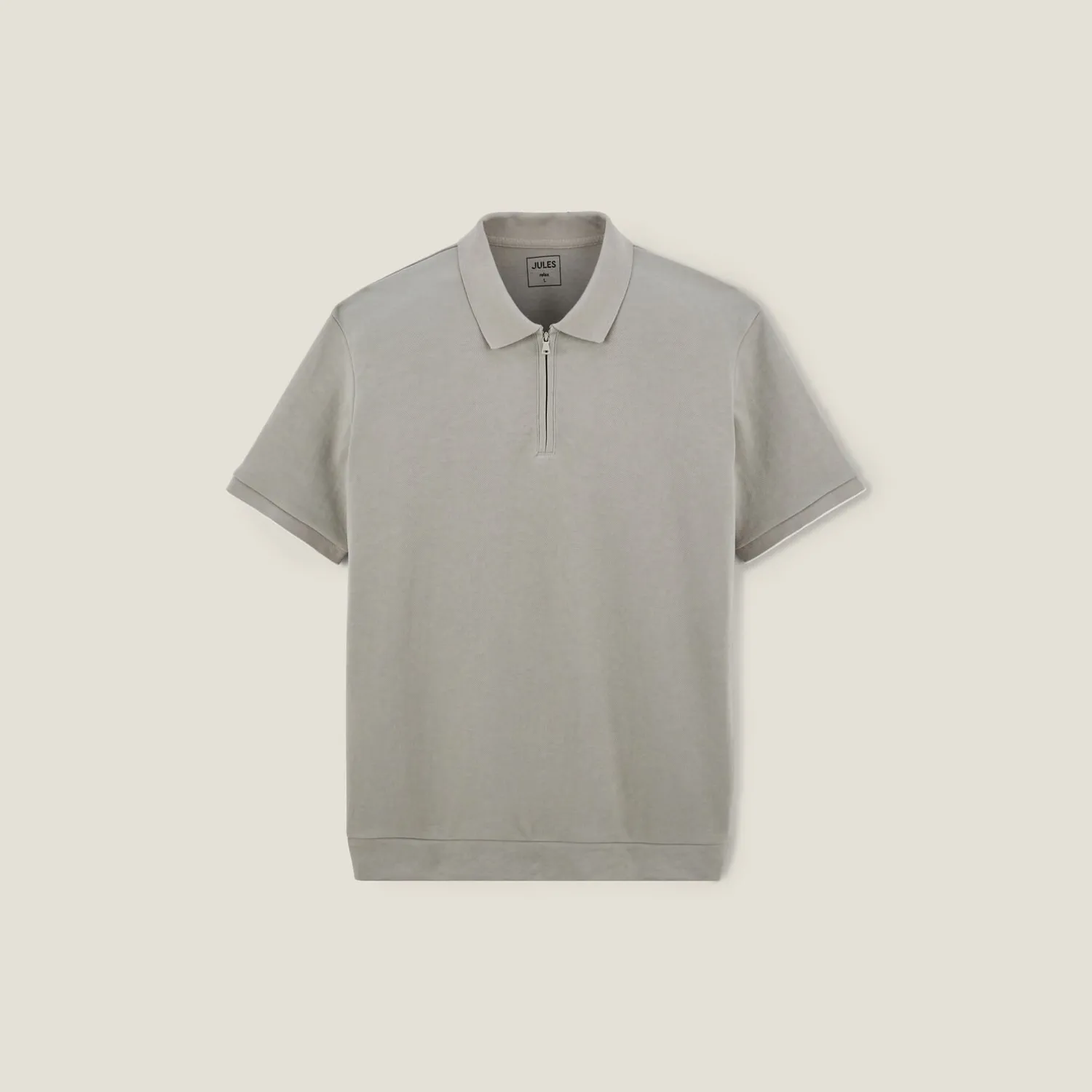 Jules Polo manches courtes texturé col zippé- Smart Casual|Polo