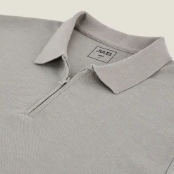 Jules Polo manches courtes texturé col zippé- Smart Casual|Polo