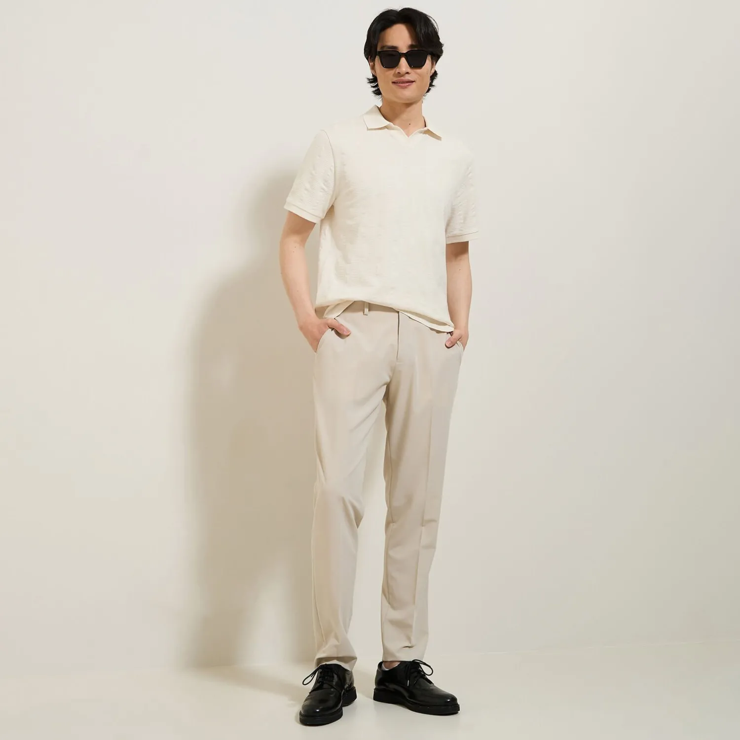 Jules Polo manches courtes texturé col resort- Smart Casual|Polo