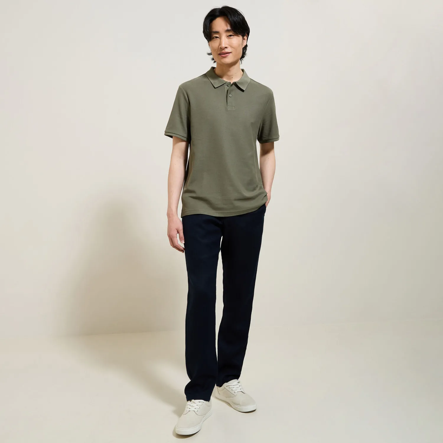 Jules Polo manches courtes uni piqué- Polo