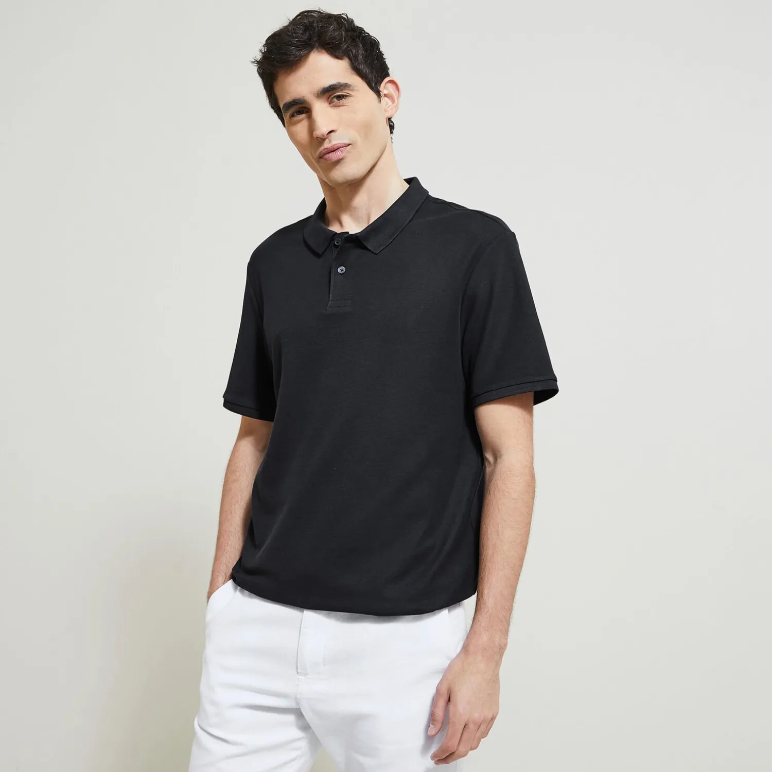 Jules Polo manches courtes uni piqué- Polo