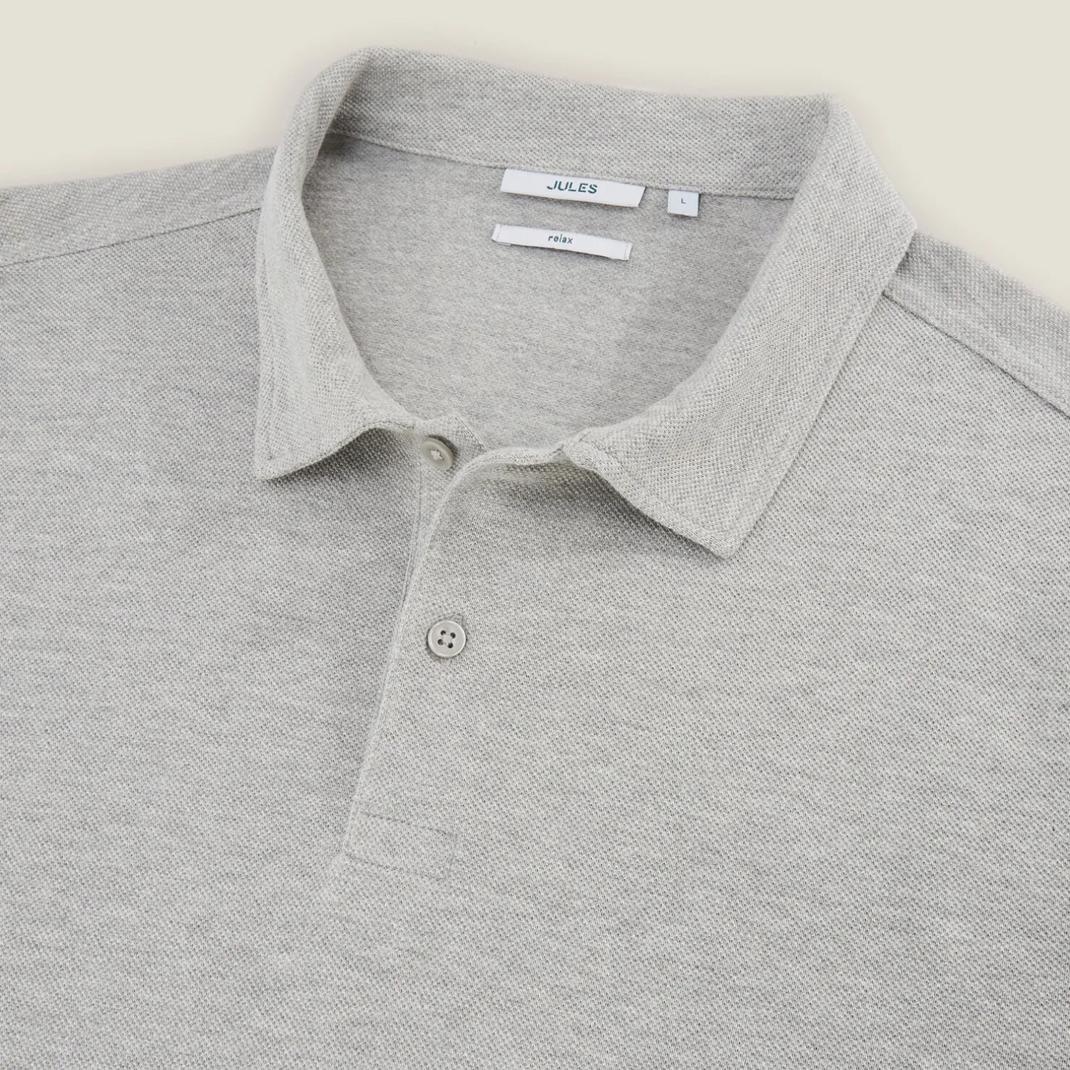 Jules Polo manches longues en piqué coupe relax- Smart Casual|Polo