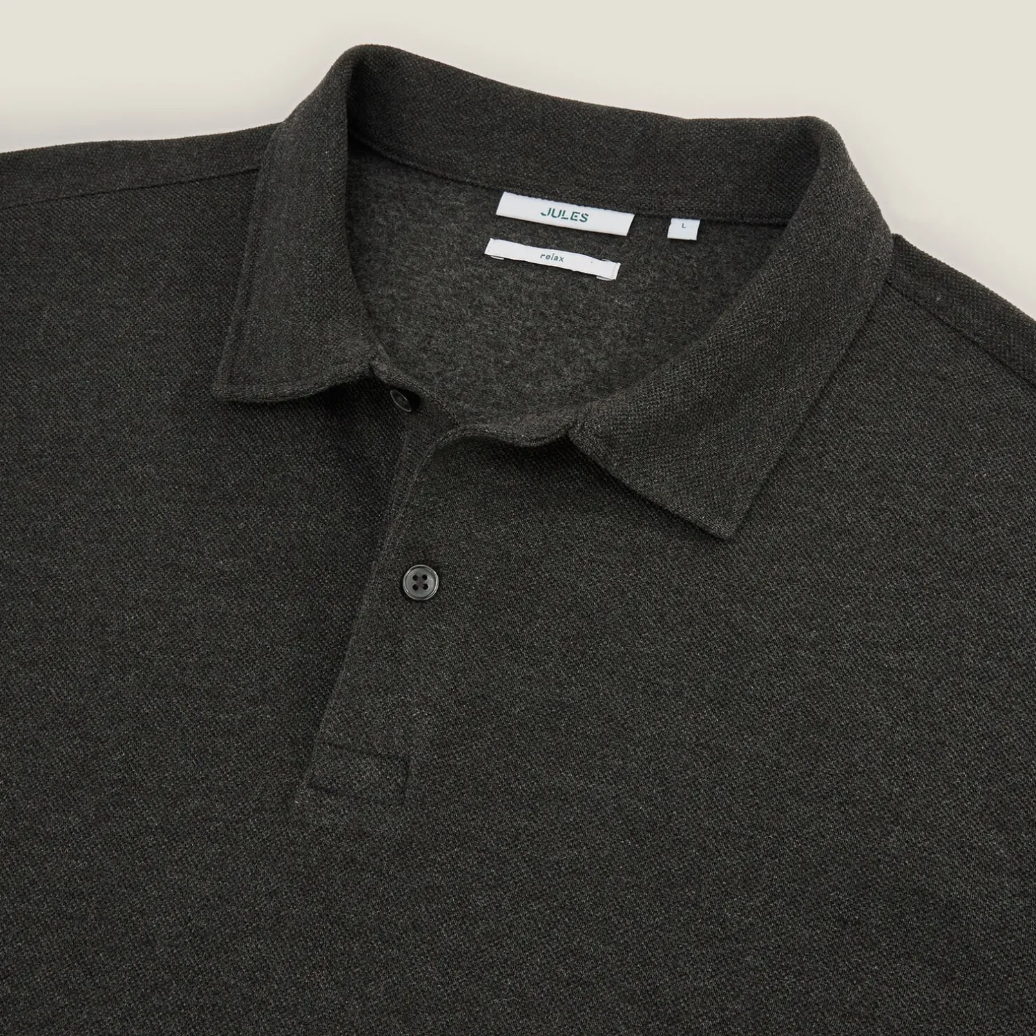 Jules Polo manches longues en piqué coupe relax- Smart Casual|Polo