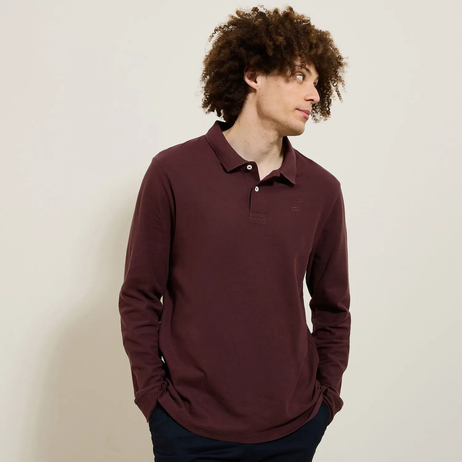 Jules Polo manches longues piqué uni- Smart Casual|Polo
