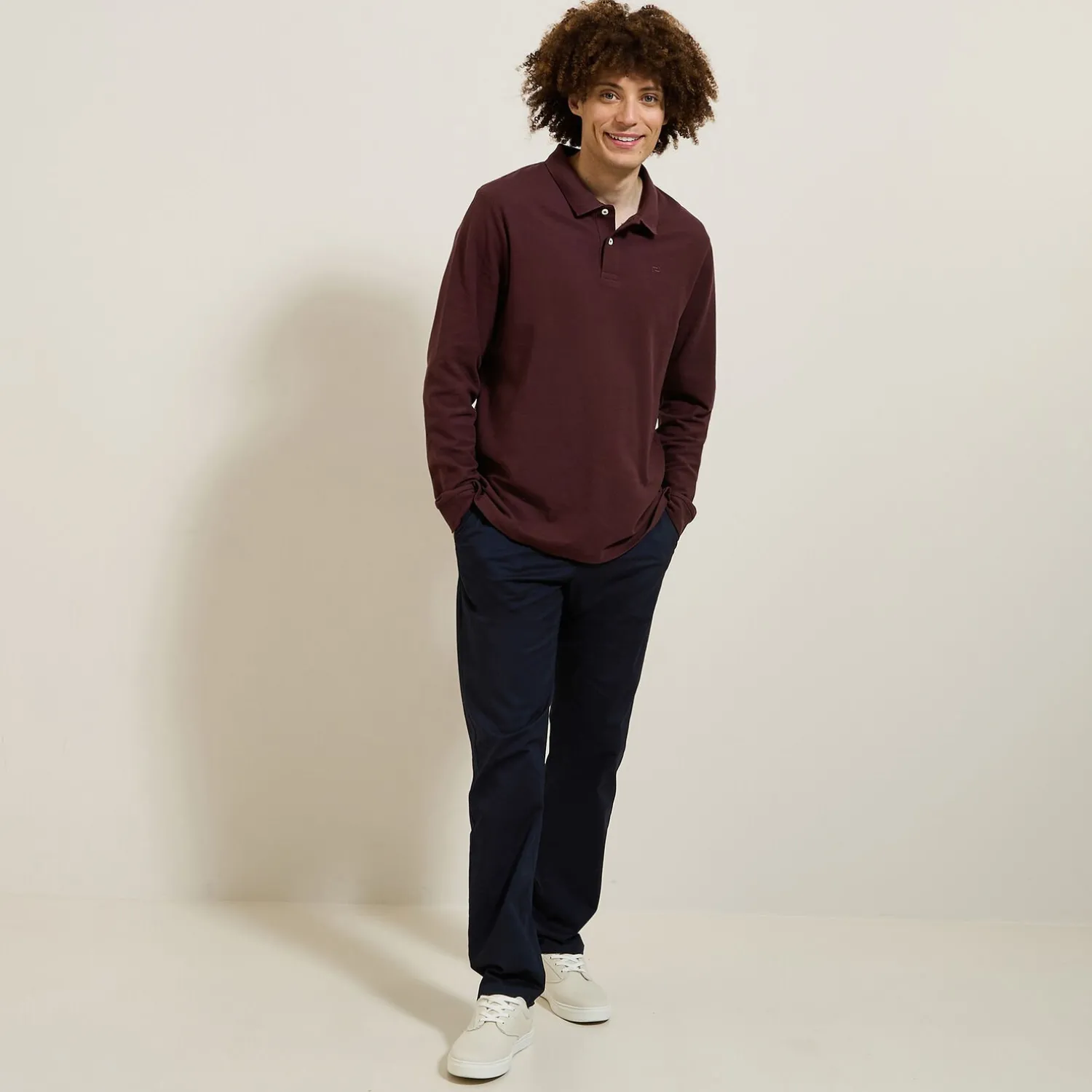 Jules Polo manches longues piqué uni- Smart Casual|Polo