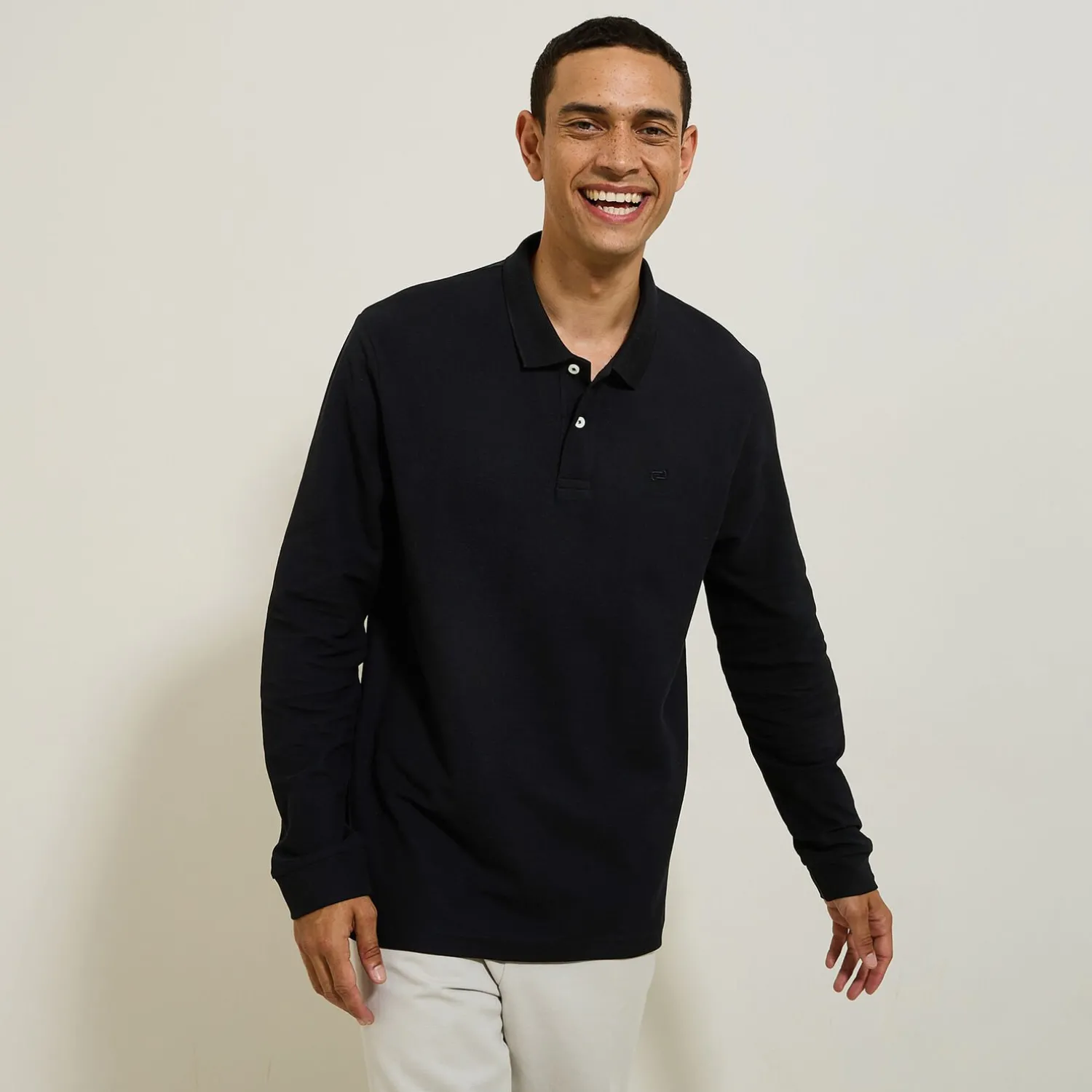 Jules Polo manches longues piqué uni- Smart Casual|Polo