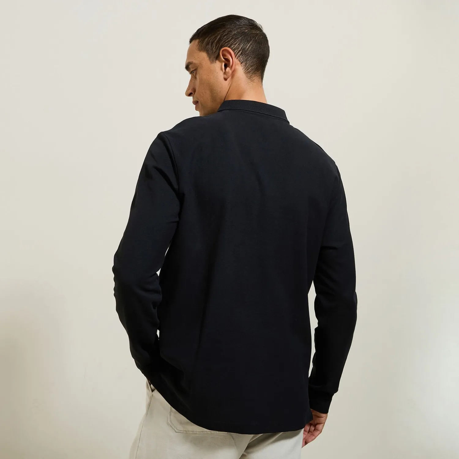 Jules Polo manches longues piqué uni- Smart Casual|Polo