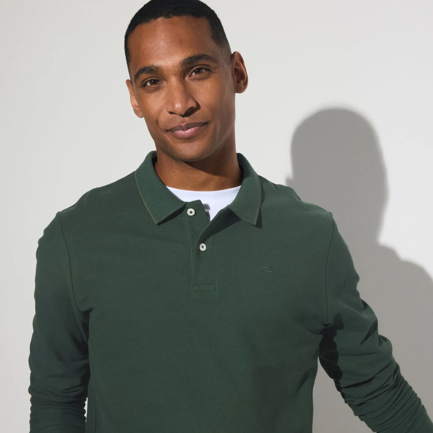 Jules Polo manches longues piqué uni- Polo