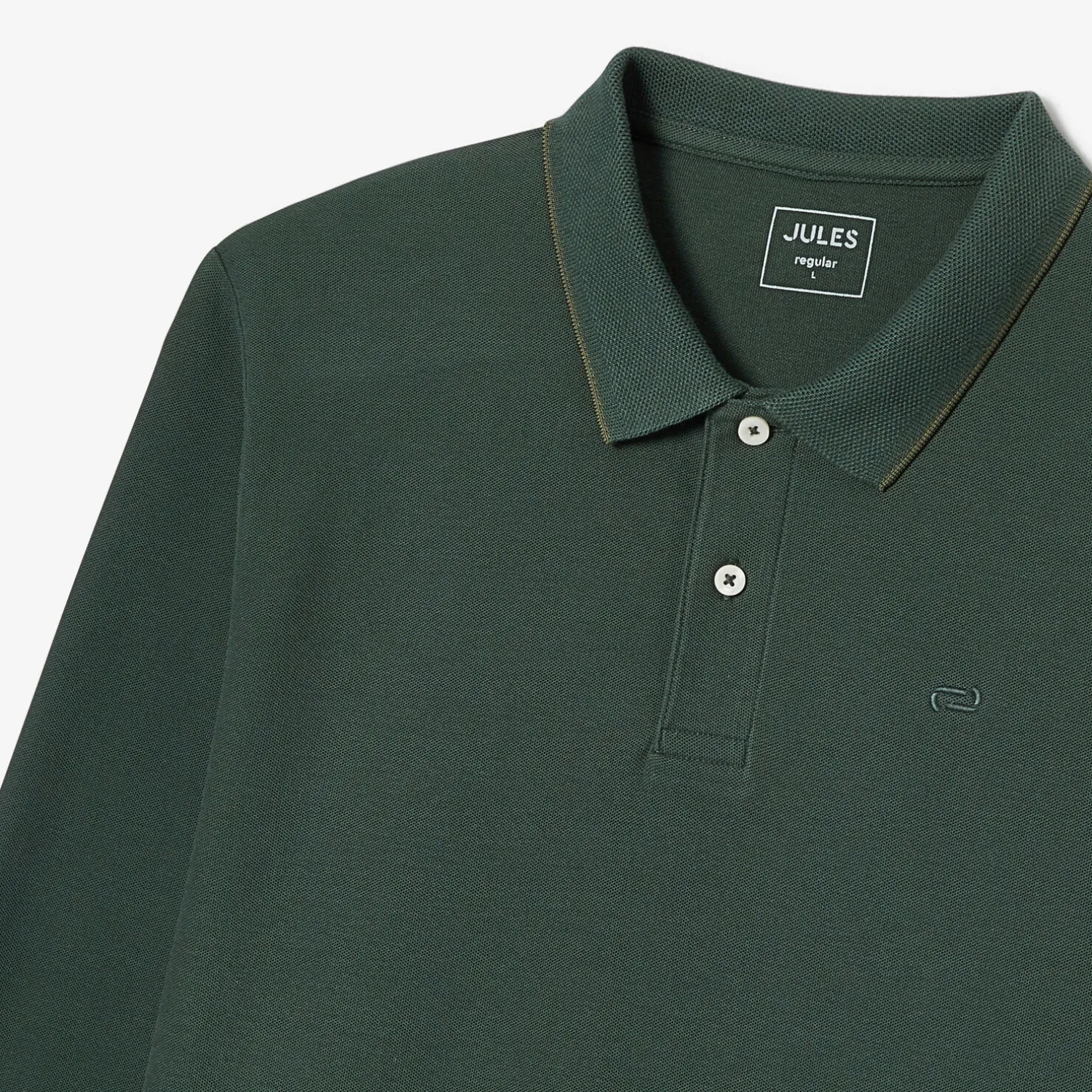 Jules Polo manches longues piqué uni- Polo