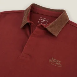 Jules Polo manches longues piqué col velours- Polo