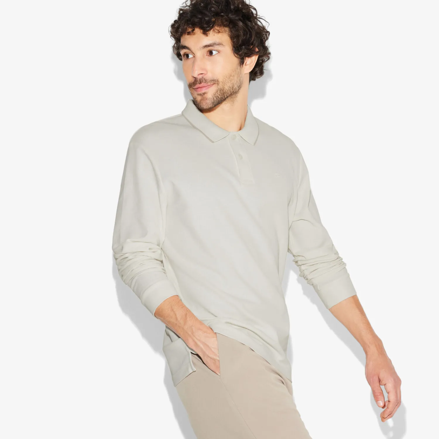 Jules Polo manches longues piqué uni- Polo