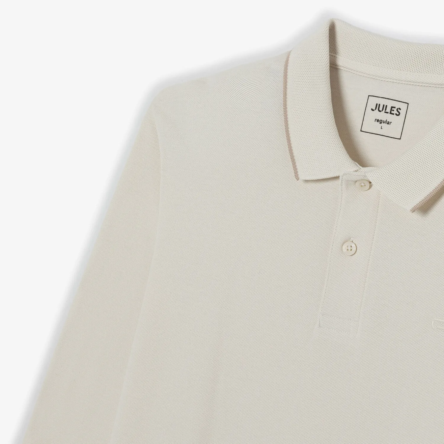 Jules Polo manches longues piqué uni- Polo