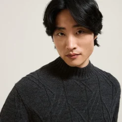 Jules Pull col cheminée avec torsade- Pull