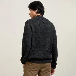 Jules Pull col cheminée avec torsade- Pull