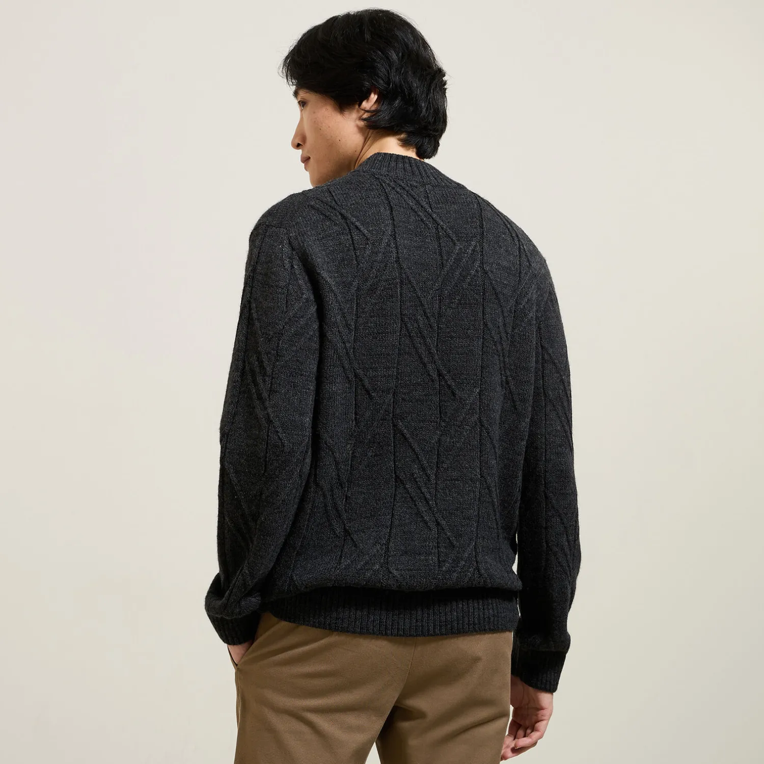 Jules Pull col cheminée avec torsade- Pull